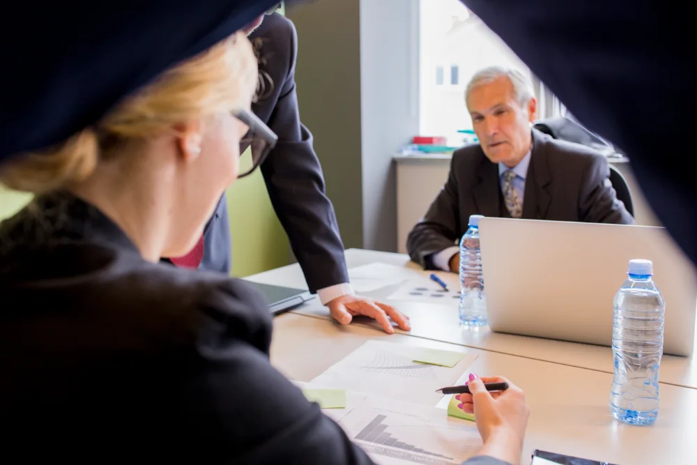 team business people working with new startup project group registered retirement savings plan
